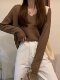 2026 Early Autumn New Pullover Loose Versatile Slimming V-Neck Sweater Long-Sleeve Knitted Base Shirt Women's Top