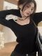 Beautiful Lace Square-Neck Base Shirt for Women, Suitable for Spring, Autumn, and Winter, Slim Fit, Pure and Desirable, Petite Size, Color-Blocking Inner Layer Top, Sweater for Women