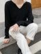 Gentle V-Neck Knitted Sweater for Women, Autumn and Winter New Style 2026, Long-Sleeved, Versatile, Slimming, Korean Style Inner Layering Top