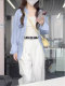 French-Style Blue Long-Sleeved Shirt for Women, Summer New Popular Style, Loose, Lazy Style, Casual Sun Protection Shirt Jacket