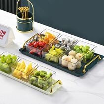 Fruit plate living room coffee table household 2021 new snack candy plate light luxury dried fruit split cake dessert plate