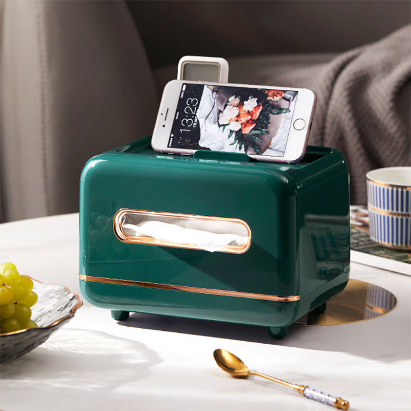 Paper towel box Living room Tea Table Toilet Paper Box Minimalist Modern Multifunction Remote Control Napkin Containing Box Light Lavish Creativity