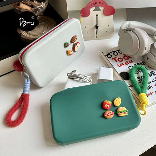 Силиконовое портативное зарядное устройство, сумка-органайзер, барсетка, наушники с зарядкой, коробка для хранения, пенал