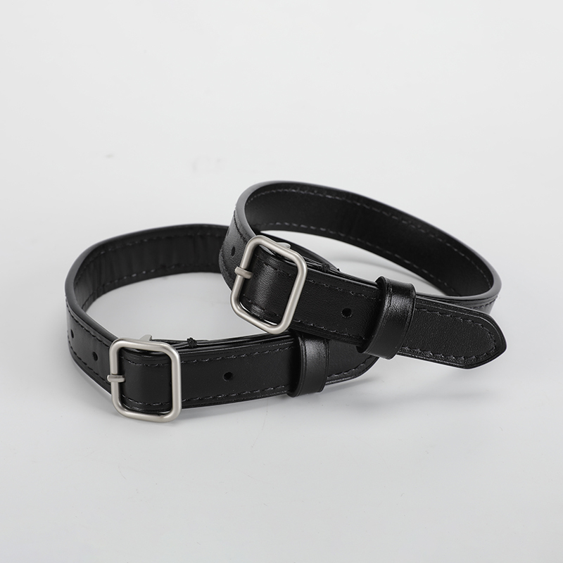 Windbreaker Sleeves with Genuine Leather Black Wrist Straps, Drawstring Accessories, Lace-Up Cuffs, Decorative Coat Sleeves, Straps