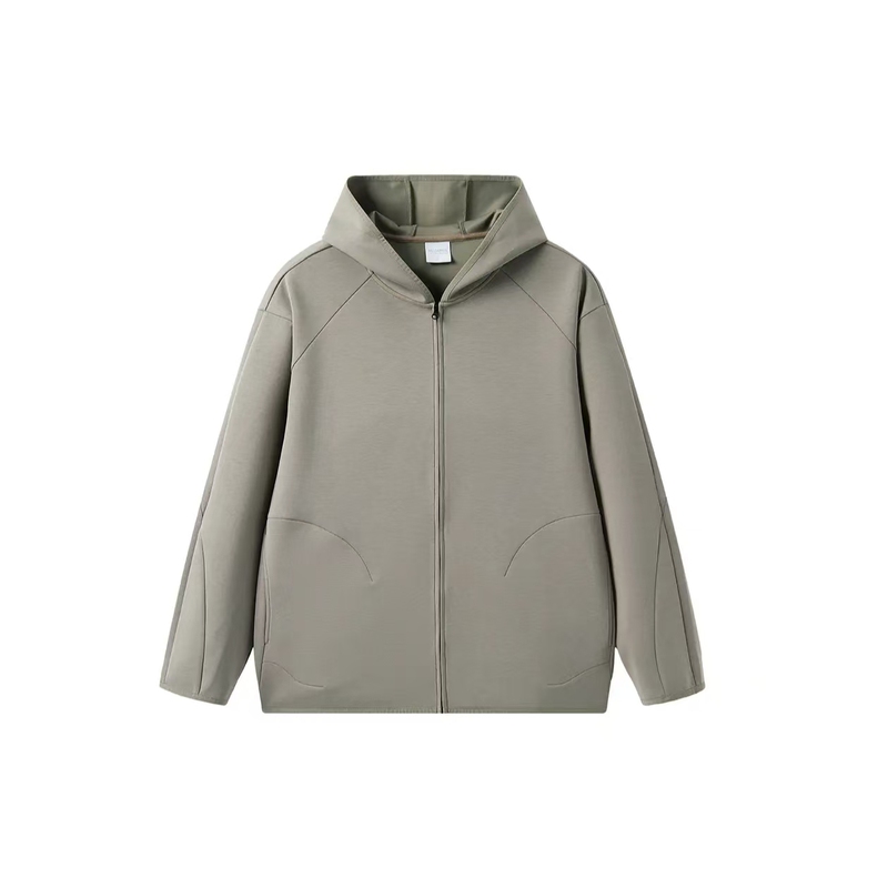 Spring Hot-Selling Unisex High-End Cloud Air Layer Soft and Comfortable Zip-Up Casual Jacket