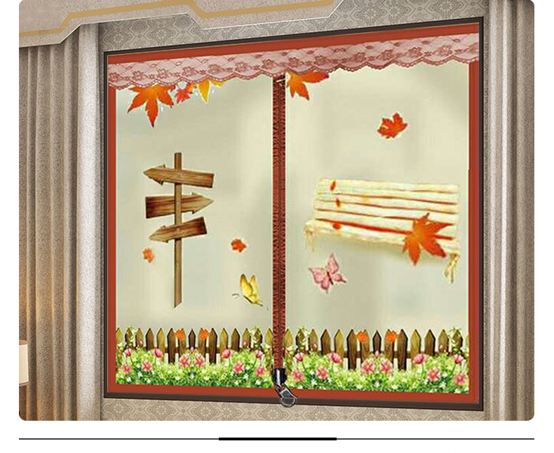 Rèm cửa ấm, cửa sổ kín, chống gió, phòng ngủ mùa đông, rèm ấm dày, màng cách nhiệt, chống gió, chống bụi, nhựa, lạnh - Phụ kiện rèm cửa móc nhựa treo rèm cửa