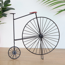  Retro handmade wrought iron bicycle home wine cabinet decoration decoration living room abstract model small creative crafts