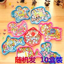 School of school children share gifts for children Creative elementary school students reward stationery prizes Kindergarten companion small gift