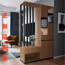 Custom entry hall partition room hall cabinet Entry door entrance shoe cabinet hanging clothes wine cabinet Nordic simple modern screen cabinet