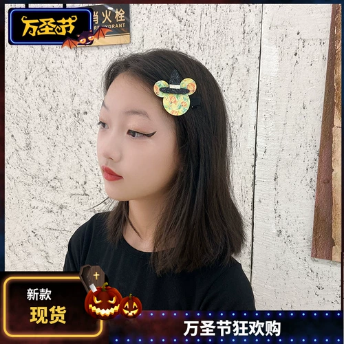 Детский аксессуар для волос, черная детская заколка для волос с бантиком, xэллоуин