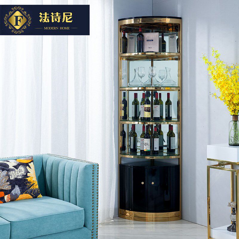 Begui Landscaped Board Room Light Extravagant Wine Cabinet Glass Triangle Cabinet Corner Cabinet Dining Room Leaning Against Wall Wine Cabinet Modern Brief