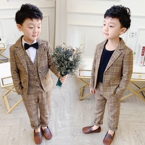 Childrens suit suit casual suit boy autumn and winter Korean tide childrens clothing childrens performance flower girl host dress