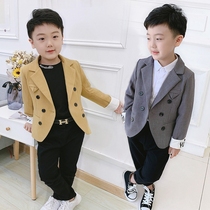 Childrens blazer 2021 autumn and winter new boys suit small children fashion jacket handsome jacket