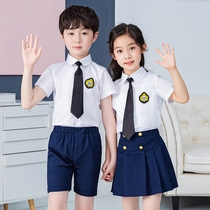 Primary school uniforms summer short-sleeved college style suits children English style graduation photos kindergarten class uniforms garden uniforms garden uniforms summer