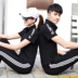 Mùa hè áo thun ngắn tay phù hợp với nam mùa hè mỏng mặc giản dị áo len thể thao quần cotton chạy bộ - Thể thao sau bộ đồ the thao nữ hàng hiệu Thể thao sau