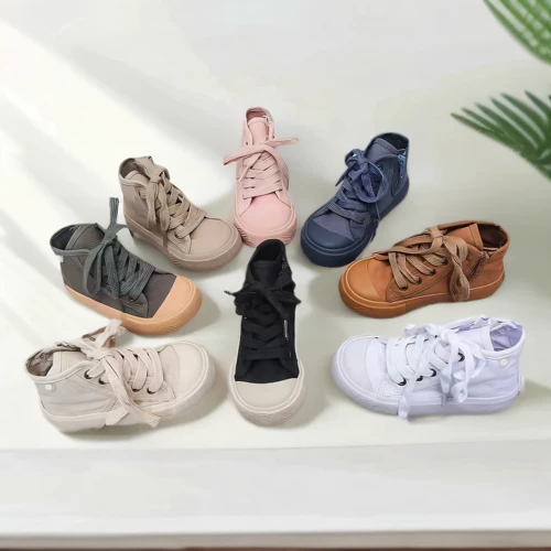 Детские тканевые туфли, высокие кроссовки для мальчиков, детская повседневная обувь, мягкая подошва