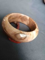 Fall in love with your lips 57 circle black sandalwood Burmese wood jade tree jade bracelet SZ23 (Shan Xiqi Gallery)