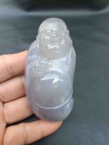Laughing Buddha Ice Planted Colloidal Glossy Wooden Yushu Fossil Carving Hand Toy Pendant S11 Shanxiqi Gallery