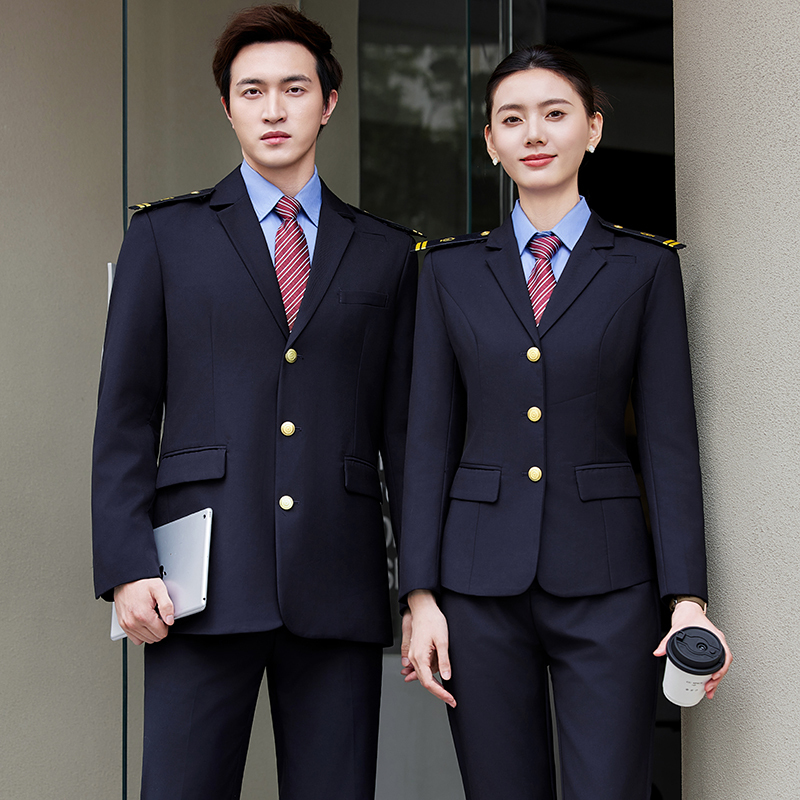 Railway Uniforms Spring and Autumn Men and Women 23 New Style Road Uniforms Train Conductor Station Railway School Suit Jacket Work Clothes
