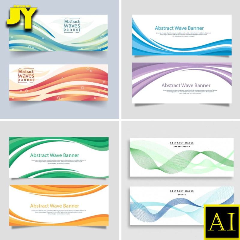 Colorful Technology Dynamic Geometric Wave Curve Banner Abstract Background Conference Ppt Cover Poster Ai Material