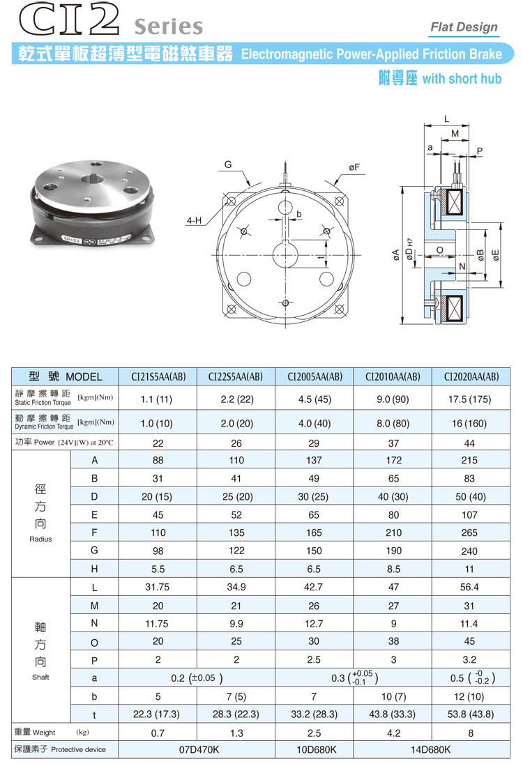 仟岱电磁制动器CDI0S6ABACDI1S5刹车器CDI005 CDI010 CDI2S5AE24V 电磁制动器,电磁刹车器,通电制动器,仟岱刹车器,仟岱电磁制动器
