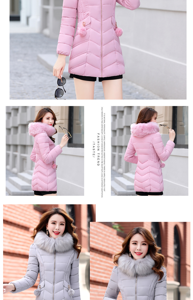 Bộ đồ cotton mới cho nữ dài Phần phiên bản Hàn Quốc của áo khoác giảm béo mỏng cho phụ nữ giải phóng mặt bằng chống mùa phục vụ đặc biệt áo phao nữ lông vũ