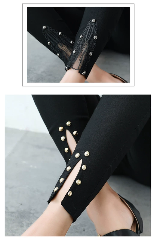 Quần legging nữ chất béo phần mỏng cộng với phân bón XL 200 pounds bên ngoài mặc quần bút chì quần nữ mùa thu chân đen quần dài nữ
