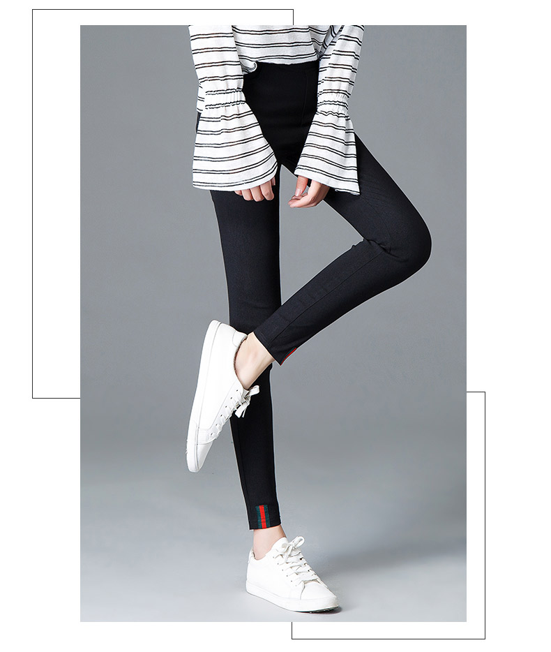 Quần legging nữ chất béo phần mỏng cộng với phân bón XL 200 pounds bên ngoài mặc quần bút chì quần nữ mùa thu chân đen quần sooc đùi