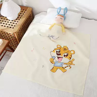 Nanbing 2 layers of pure cotton combed yarn single flower newborn bag single baby holding quilt towel