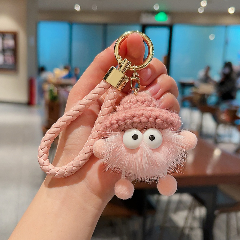 Special Car Keychain for Women, Exquisite and Cute Plush Pendant, Trendy Creative Couple High-End Keychain Ornament
