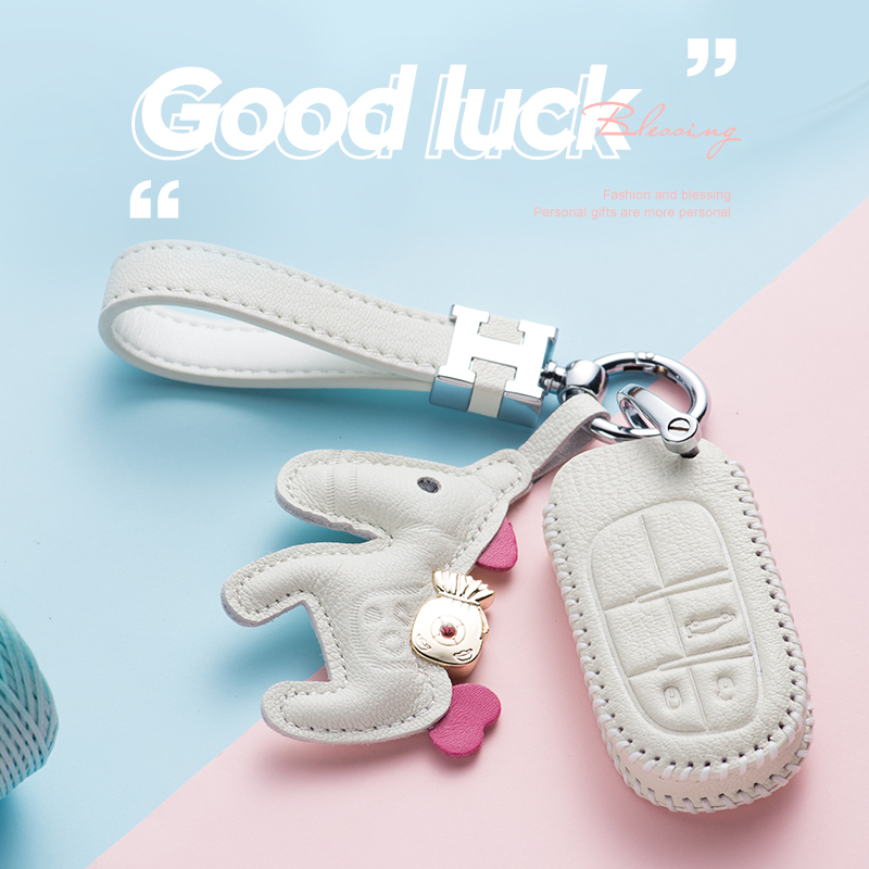 Suitable for jeep jeep freeman key cover real leather bag 2018 car commander female guide buckle shell