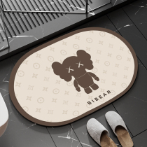 Silicon Algae Mud Suction Upholstered Entry Toilet Doormat Floor Mat Bathroom Toilet Carpets Anti Slip Mat Subspeed Dry Foot Mat