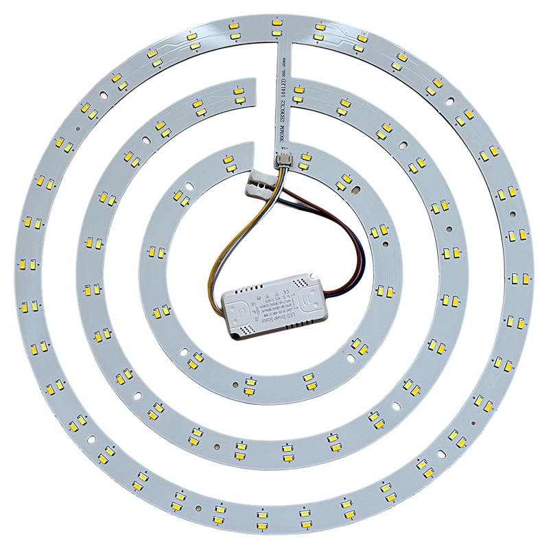 Ceiling Led Light Panel Ceiling Light Core Modification Light Board Three-Color Fan Disc Replacement Spiral Chip Light Ring Light Source