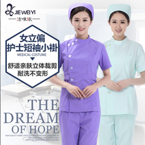 Jie Weiyi white coat short-sleeved nurse suit Beauty doctor pharmacy Yuesao work experimental suit female summer split suit