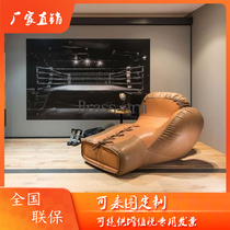 New promotional boxing gloves sofa living room Italian minimalist household leather furniture simple design chair