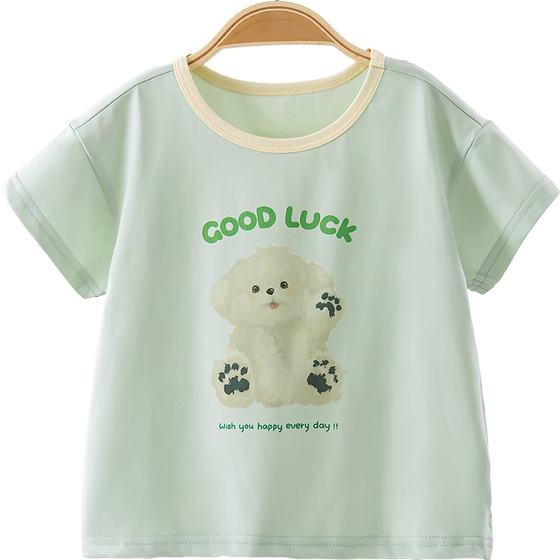 [Broken code clearance] Baby cotton short -sleeved T -shirt baby summer thin half -sleeved children's top men and women summer clothes
