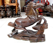 Black sandalwood wishful horse ornaments furnishings home decoration office desktop shop opening craft gifts