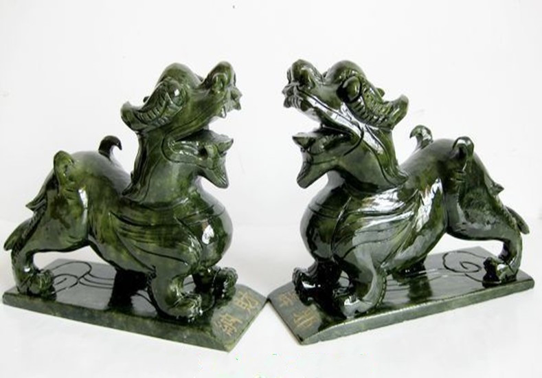 Natural jade Jade Leopard leopard Tabletop Pendulum pieces Home Accessories Cashier's Ginza Counter Living Room Office Store Opening Gift