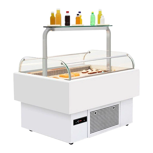 Lechuang Open Sandwich Cake Cabinet Коммерческий холодильник на запад -точке десерт суши -фрукты Рыбалка Свежий шкаф