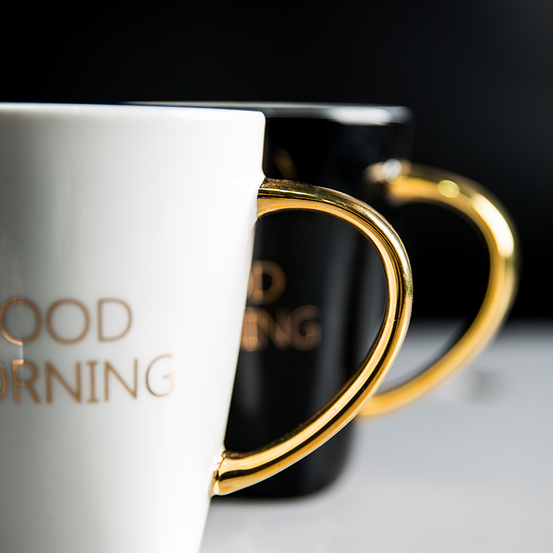 Ceramic cup Europe type letters cup gift set for a cup of ultimately responds cup gift boxes gifts mark cup with a spoon