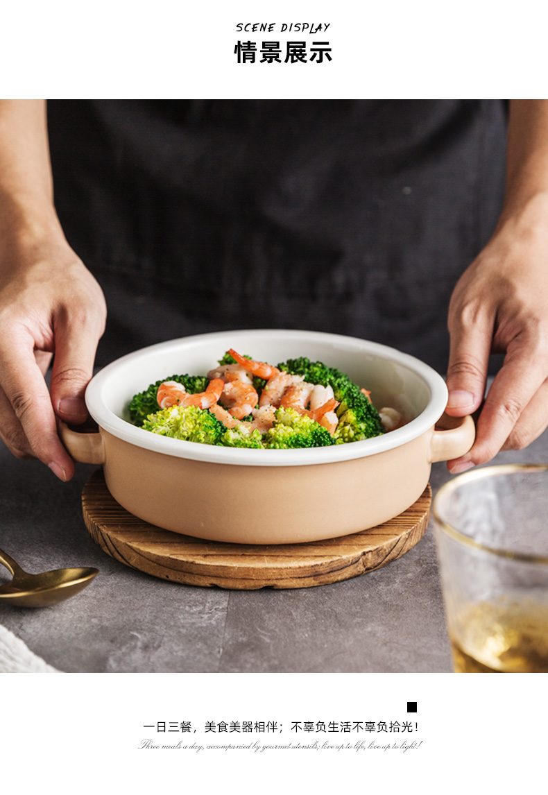 Creative household ceramic ears always with an ear soup bowl rainbow such to use Japanese - style tableware bowls of a single mercifully rainbow such use salad bowl of soup plate