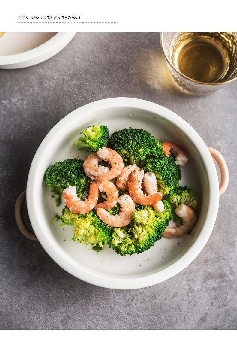 Creative household ceramic ears always with an ear soup bowl rainbow such to use Japanese - style tableware bowls of a single mercifully rainbow such use salad bowl of soup plate