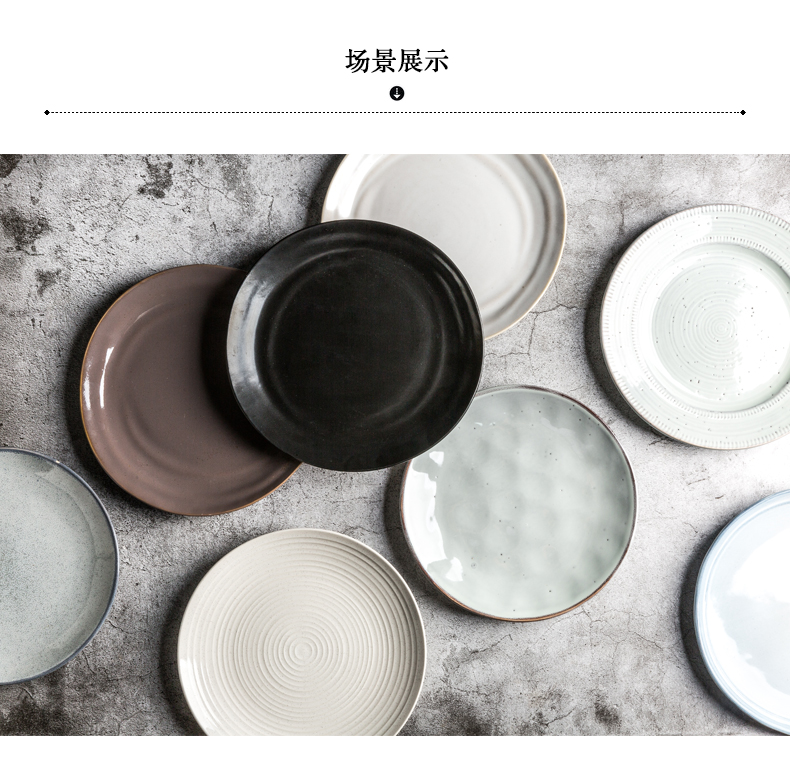 Europe type restoring ancient ways is the dish dish dish household creative move ceramic plate plate beefsteak dish simple breakfast tray