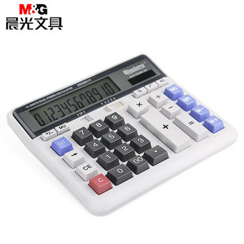 Chenguang Calculator Adg98117 Business Office Desktop Large Desktop Calculator Solar Powered