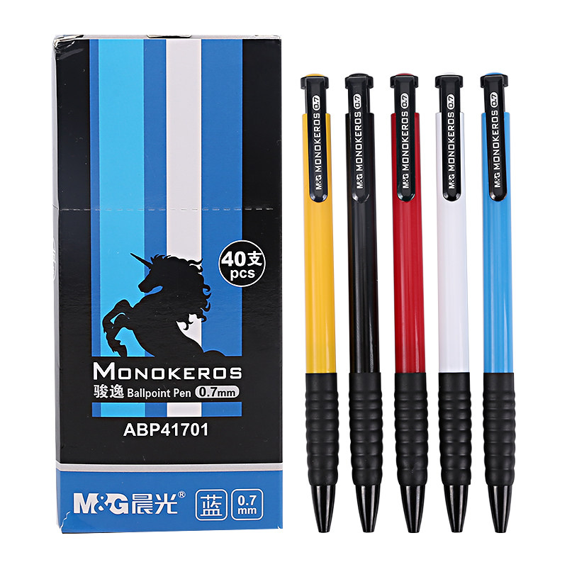 Morning Light Elegant Ballpoint Pen Abp41701 Ballpoint Pen 0.7mm Smooth Black Red Blue Retractable Ballpoint Pen