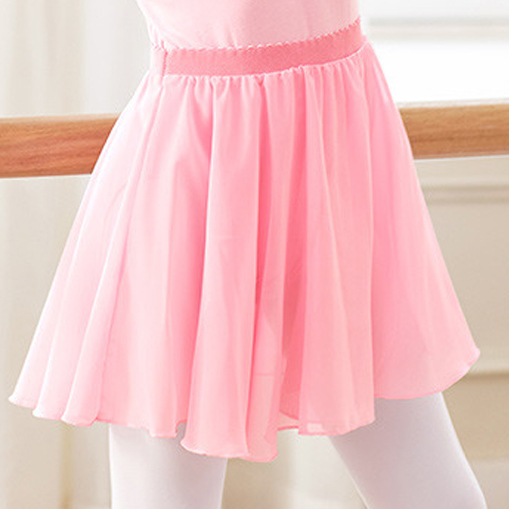 Pink ballet dress Chiffon short skirt Children's dance skirt Waist skirt Skirt Practice elastic yarn skirt