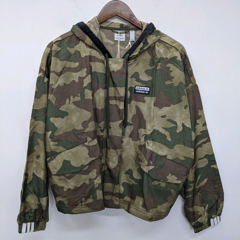 Authentic Clover Women's Camouflage Short Woven Label Outdoor Sun Protection Casual Windbreaker Jacket Ed5816