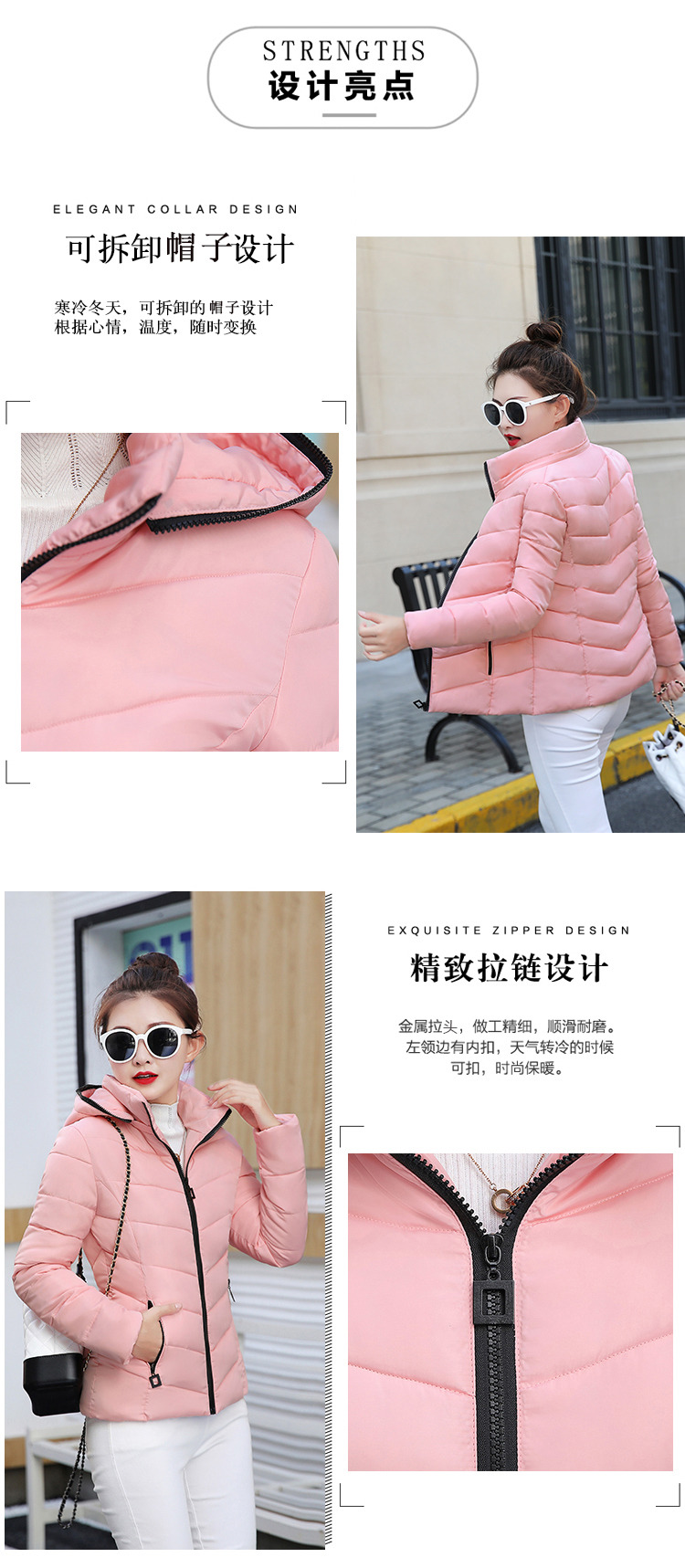 Áo khoác nữ mùa đông 2018 mới ngắn phiên bản Hàn Quốc của chiếc áo khoác cotton mỏng cho học sinh mỏng áo ấm phao nữ
