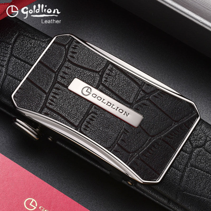 Kinley to belt men's leather crocodile tattoo belt automatic buttoning pants with pure cow leather upscale designer luxury