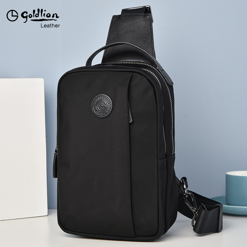 Ginley Comes Men's Chest Bag Canvas Shoulder Bag Inclined Satchel Bag Single Shoulder Bag Men's Bag 2022 New Packs Summer Leisure